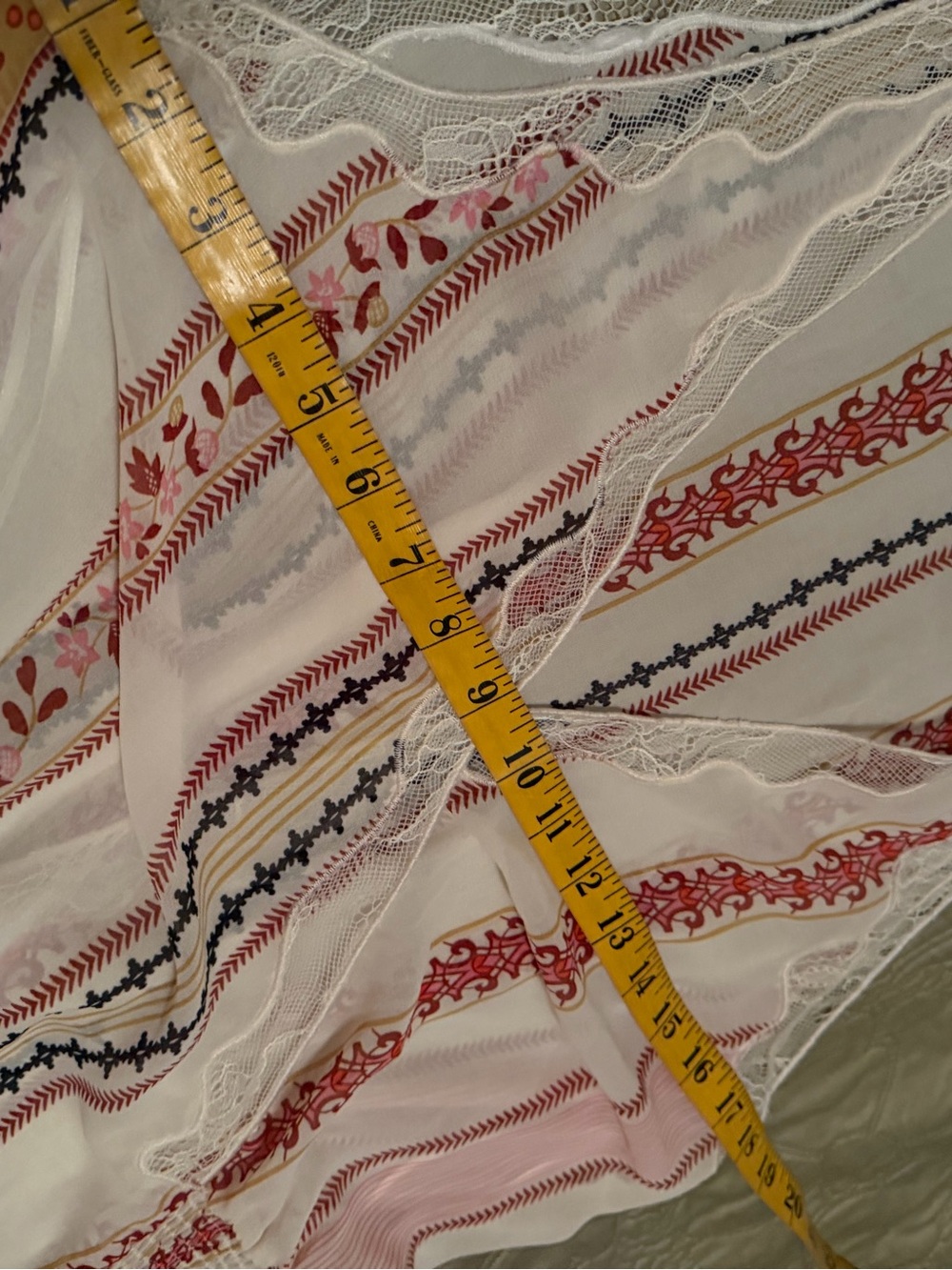 ASTR The Label Sheer Lace Trim Flowing Boho Striped Maxi Dress Size M - Picture 11 of 14